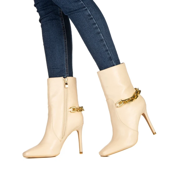 Дамски боти Cyntia бежови