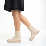 Дамски чизми  бежови  от еко кожа  Kiana