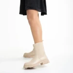 Дамски чизми  бежови  от еко кожа  Kiana