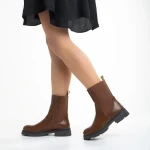 Дамски чизми кафяви  от еко кожа  Kiana