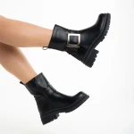 Дамски чизми  черни от еко кожа  Joana