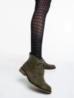 Дамски боти  зелени  от текстилен материал  Marieke