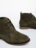 Дамски боти  зелени  от текстилен материал  Marieke