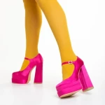 Дамски обувки  цикламени  от текстилен материал  Caira