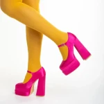 Дамски обувки  цикламени  от текстилен материал  Caira