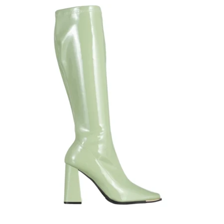 Дамски чизми  зелени  от от лачена еко кожа  Dafne