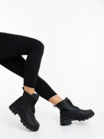 Дамски боти черни от екологична кожа Surama