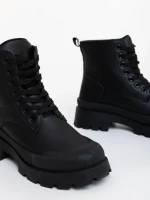 Дамски боти черни от екологична кожа Surama