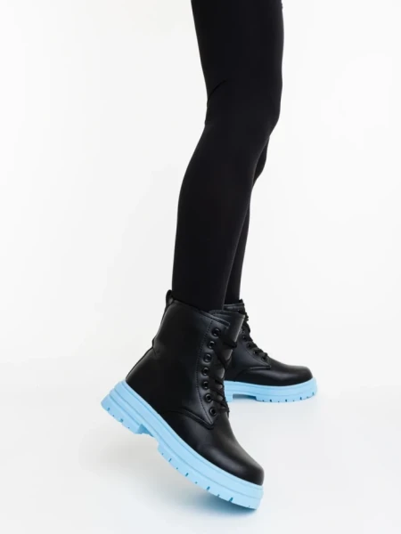 Дамски ботуши черни от екологична кожа Tarali