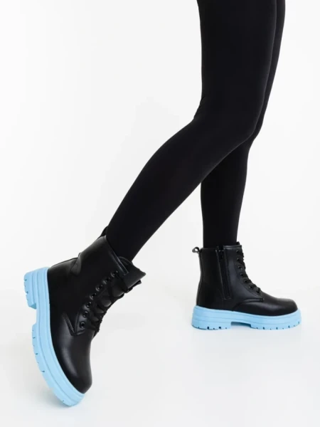 Дамски ботуши черни от екологична кожа Tarali