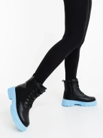 Дамски ботуши черни от екологична кожа Tarali