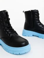 Дамски ботуши черни от екологична кожа Tarali