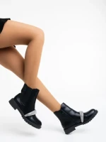 Дамски боти черни от еко кожа Sherisse