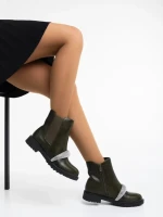 Дамски боти зелени от еко кожа Sherisse