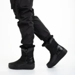 Дамски чизми  черни  от текстилен материал  Justine