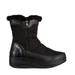 Дамски чизми  черни  от текстилен материал  Justine