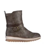 Дамски чизми  бежови  от еко кожа  Detria