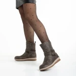 Дамски чизми  бежови  от еко кожа  Detria