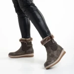 Дамски чизми  кафяви  от еко кожа  Emmie