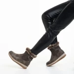 Дамски чизми  кафяви  от еко кожа  Emmie