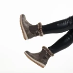 Дамски чизми  кафяви  от еко кожа  Emmie