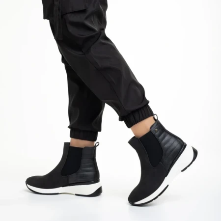 Дамски боти  черни  от еко кожа  Ivanka