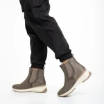 Дамски боти  бежови  от еко кожа  Ivanka