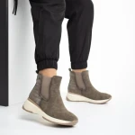 Дамски боти  бежови  от еко кожа  Ivanka