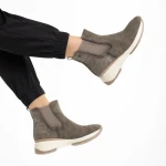 Дамски боти  бежови  от еко кожа  Ivanka