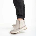 Дамски боти  бежови  от еко кожа  Golda