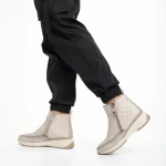 Дамски боти  бежови  от еко кожа  Golda