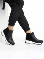 Дамски боти  черни  от еко кожа  Golda