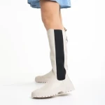 Дамски чизми бежови  от еко кожа  Darinda