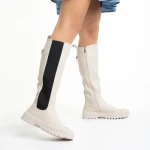 Дамски чизми бежови  от еко кожа  Darinda