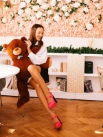 Дамски обувки с ток циклама от текстилен материал Regena