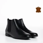 Мъжки боти черни  от естествена кожа Fausto