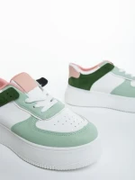 Дамски спортни обувки зелени от екологична кожа Kosara