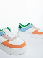 Дамски спортни обувки оранжеви от екологична кожа Kosara