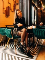 Дамски чизми черни от текстилен материал Camora