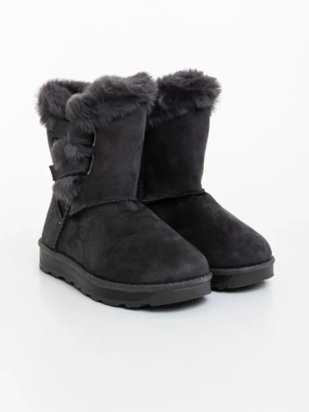 Детски чизми сиви  от текстилен материал  Niara