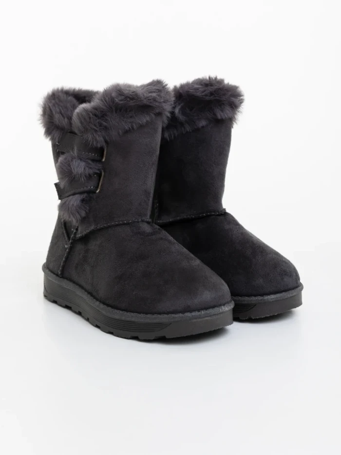 Детски чизми сиви  от текстилен материал  Niara