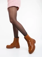 Дамски боти камел от еко кожа Kory