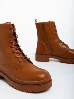 Дамски боти камел от еко кожа Kory