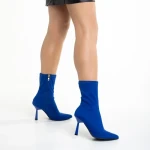 Дамски боти  сини от текстилен материал  Valeda