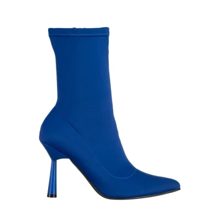 Дамски боти  сини от текстилен материал  Valeda