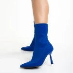 Дамски боти  сини от текстилен материал  Valeda