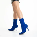 Дамски боти  сини от текстилен материал  Valeda