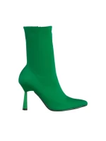 Дамски боти  зелени  от текстилен материал  Valeda