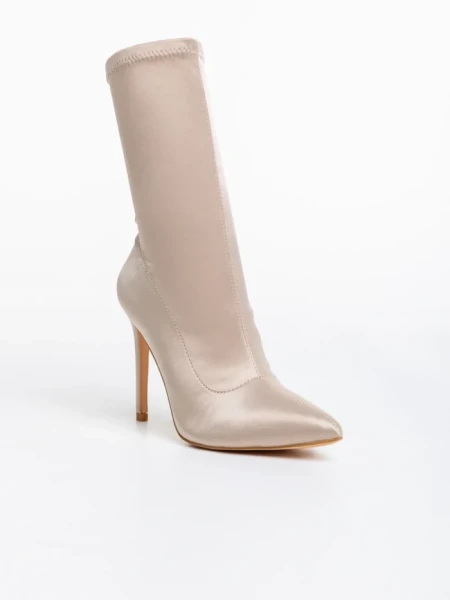 Дамски боти  бежови  от текстилен материал  Lionesse