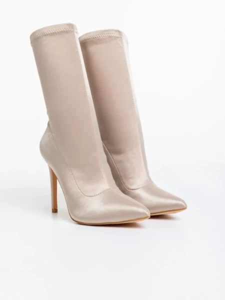 Дамски боти  бежови  от текстилен материал  Lionesse